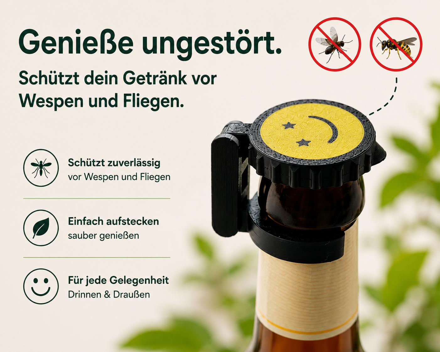 Flaschenschutz mit Clip - Sternenaugen 6x